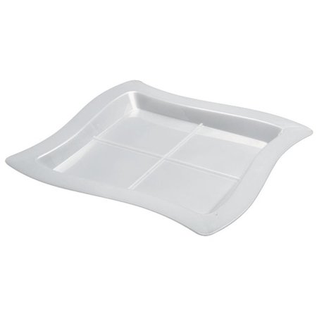 FINELINE SETTINGS White Tiny Tangents Appetizer Tray 6206-WH